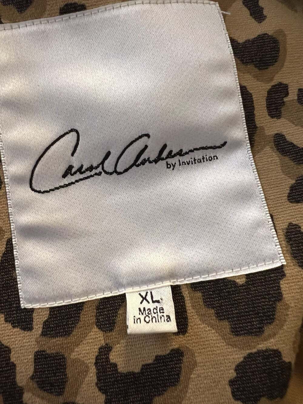 Carol Anderson by Invitation CAbi Estate Jacket M Leopard Animal Print Style 990 - Picture 8 of 10
